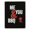 Weber-metalen Bord 'Me & You & BBQ' In Reliëf