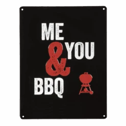 Weber-metalen Bord 'Me & You & BBQ' In Reliëf
